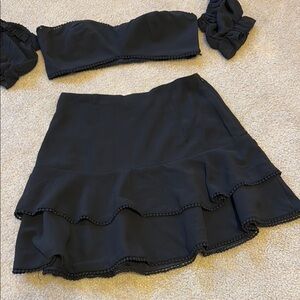 Chic Black Two-Piece Set